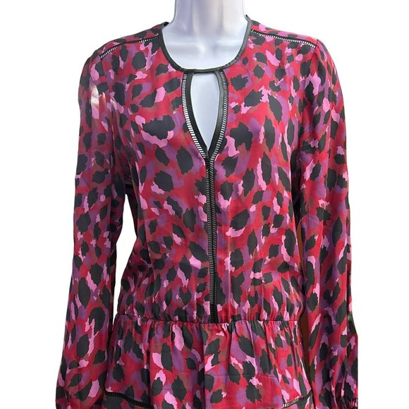 Karina Grimaldi Revolve Women's Multi Stone Leopard Print Mini Dress Size Small - Picture 2 of 5